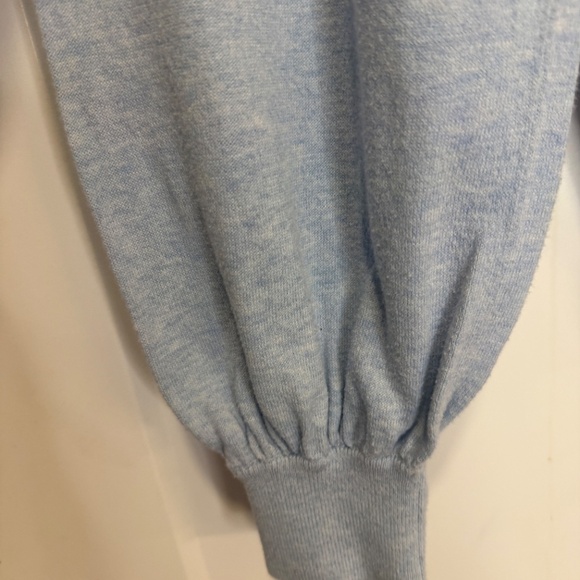 Lilly Pulitzer Light Blue Puff-Sleeve Crewneck Sweater – Size Small - Picture 5 of 8